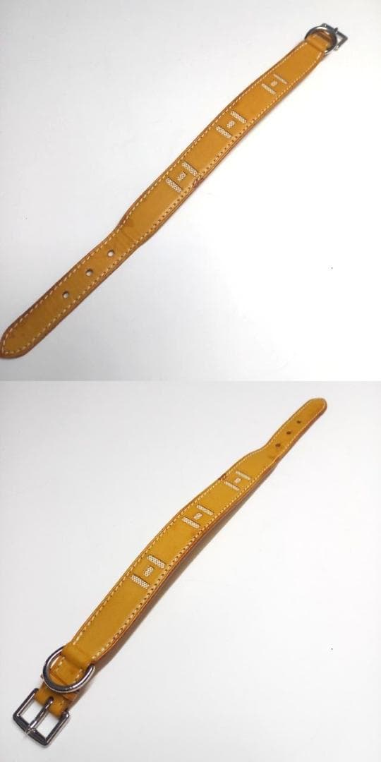 ai様 首輪 カラー 犬 レザー Hロゴ トワルアッシュ ペット Sサイズ