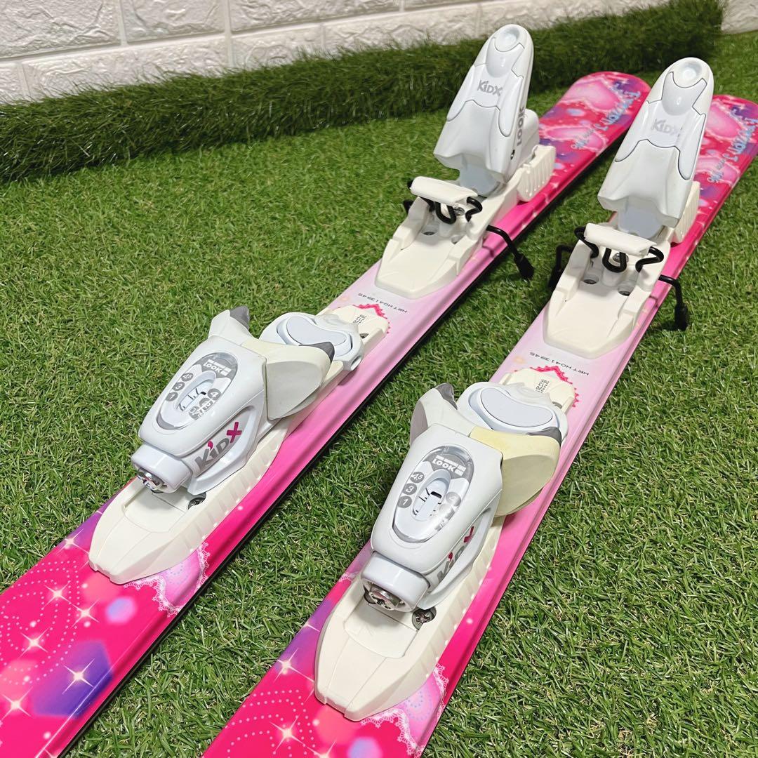 Hart かわいいピンク 女の子 ジュニア106cm スキー板ビンディングセット