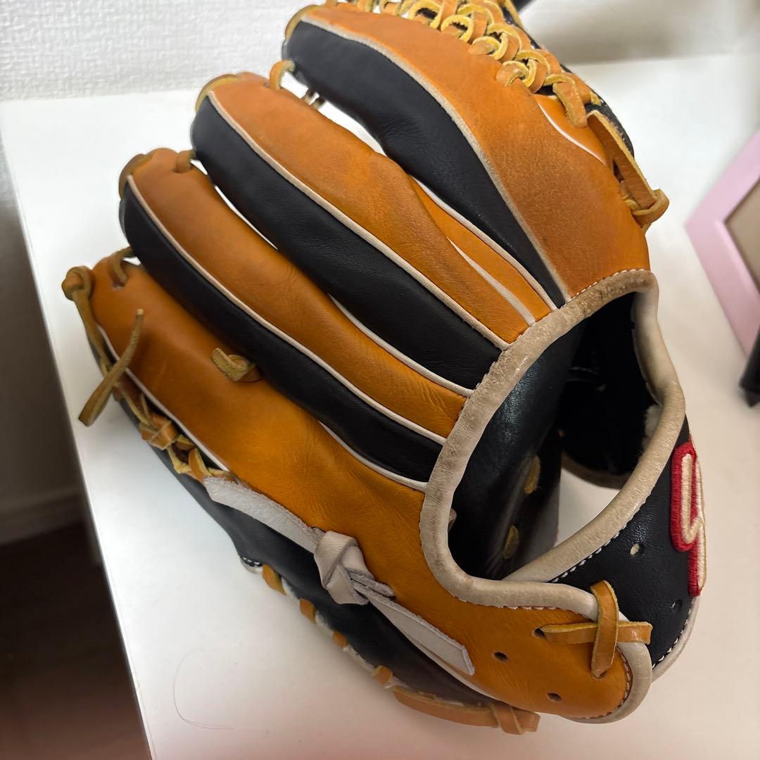 スラッガー 軟式グローブ オレンジ/黒