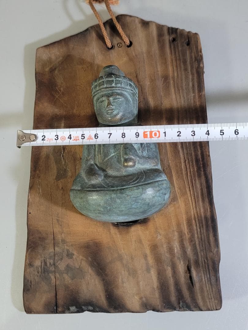 仏教美術 掛仏 銅製 木製台付 DT428