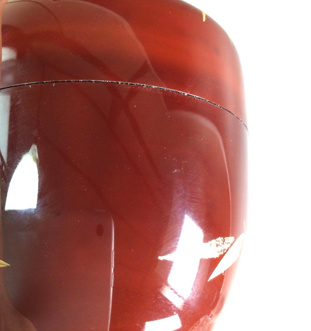 Ｒ５０８　棗　『純一作』『溜塗』『笹蒔絵』『中棗』　共箱　茶道具