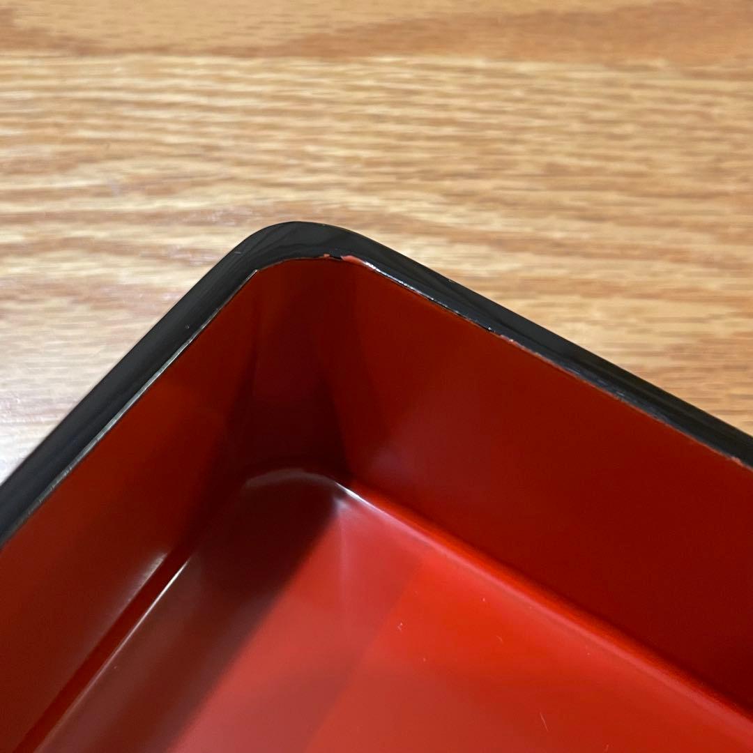 【未使用】祖雅堂 会津白木屋漆器店謹製•2段小重 12×12 •多用途•和モダン