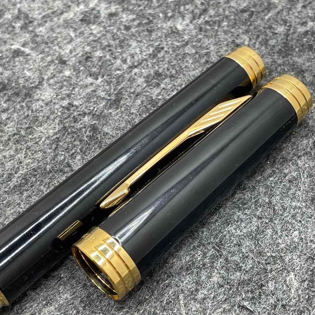 PE1167□パーカー プリミエ 万年筆 ブラックラッカー 箱付き 18K