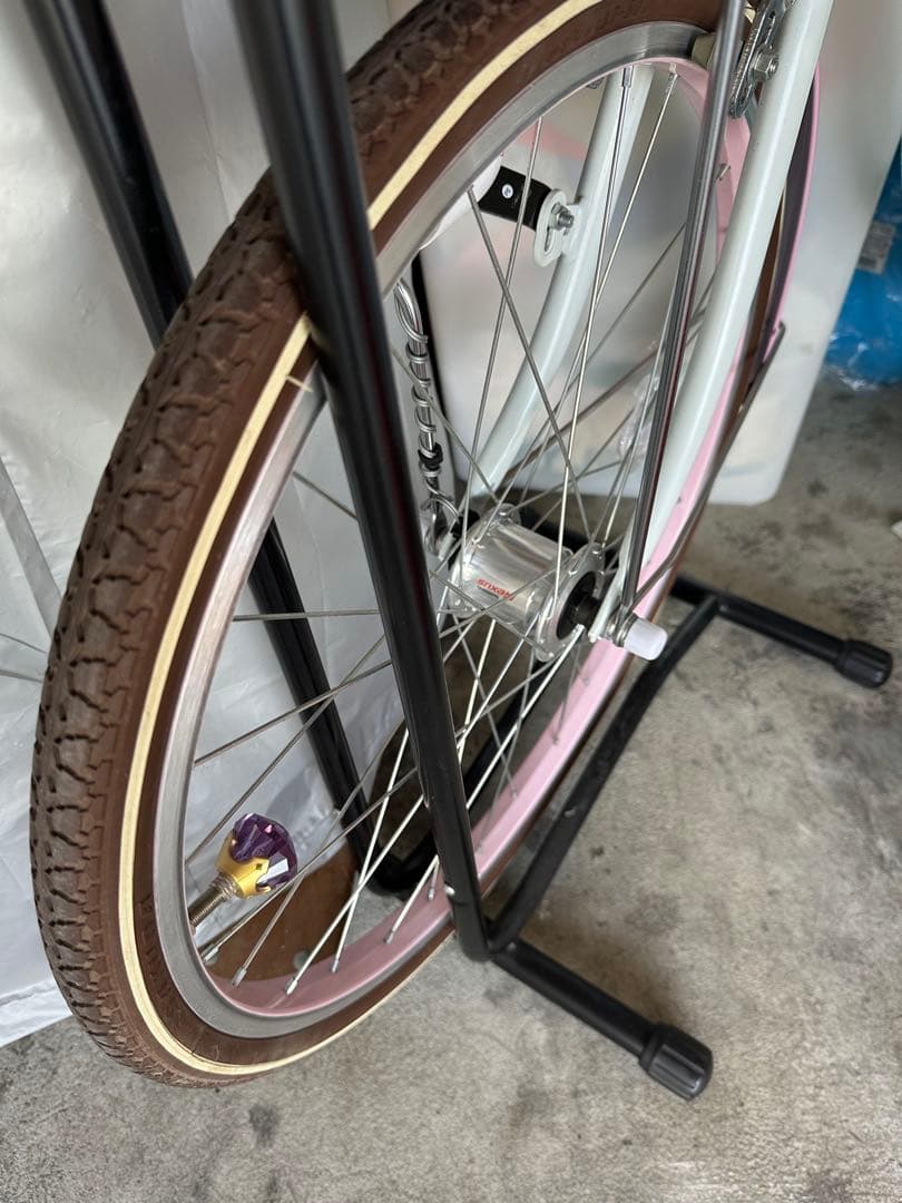 超美品 自転車 22インチ 女の子 ミントグリーン