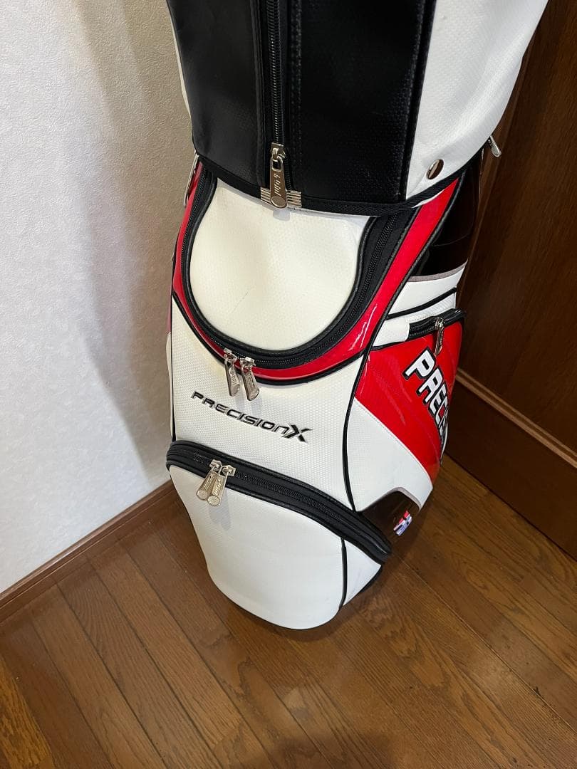 【キャディーバック】PGM スタンダードゴルフバッグ 赤と白