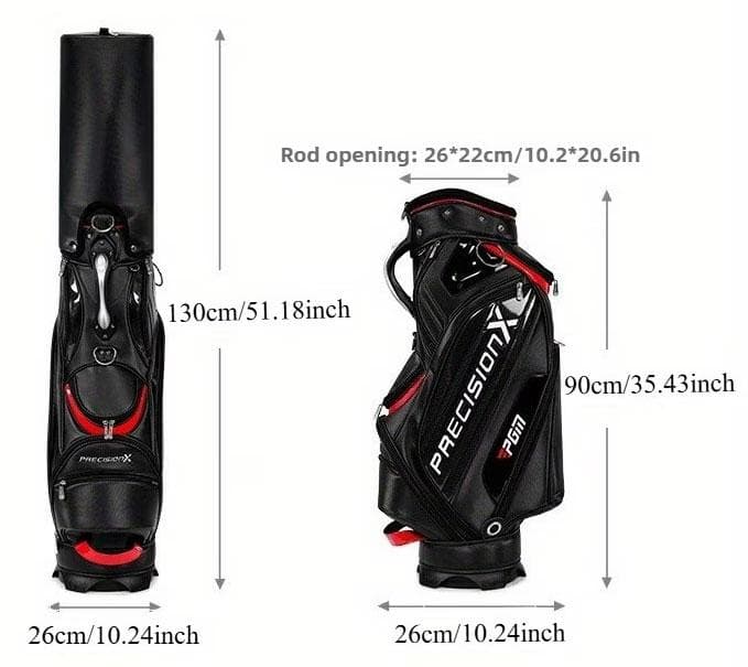 【キャディーバック】PGM スタンダードゴルフバッグ 赤と白