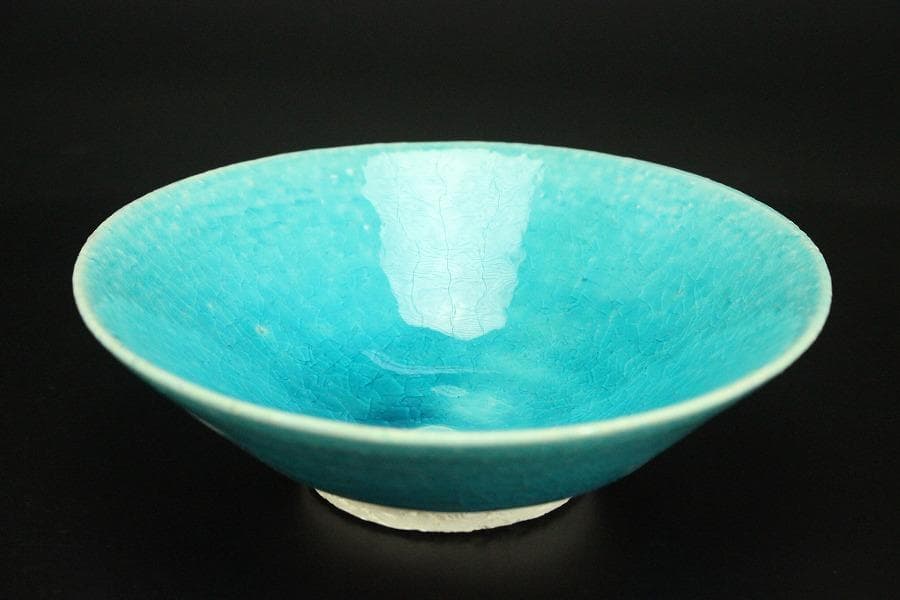 料理器 トルコ青 向付 小碗 義隆作 共箱(LC779)