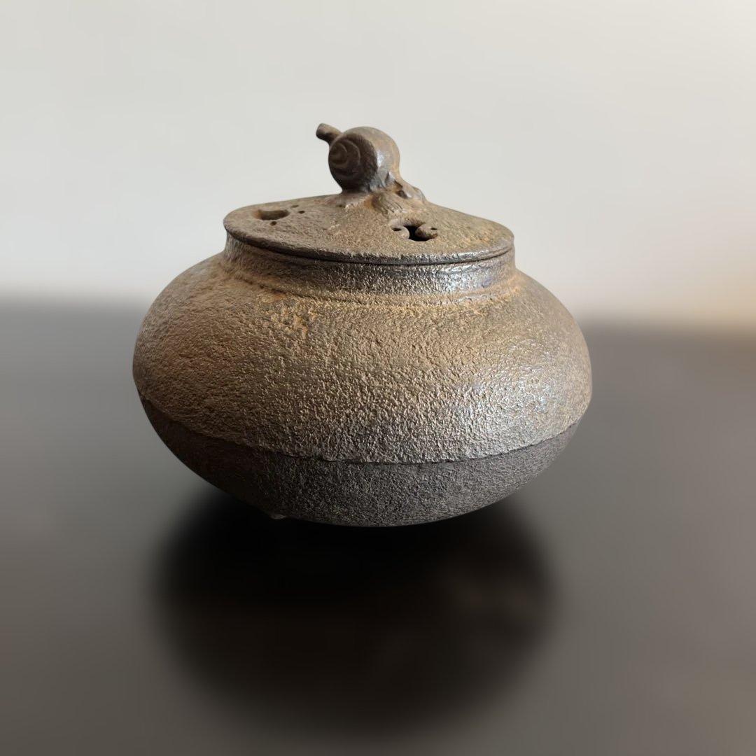 高橋萬治（南部鋳金研究所）　鉄製　香炉　宝透香炉　鋳印　鉄味　送料無料