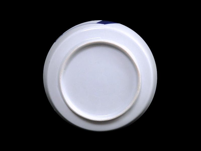 古伊万里　色絵　羊歯文様に松原帆掛け船　富士の図　５枚　B992AS-DAi