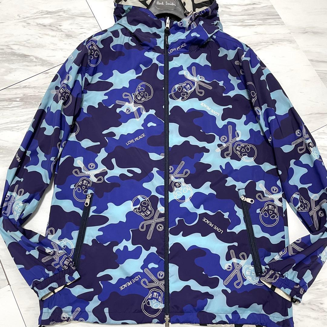 極美品 XL相当⭐️マークアンドロナ リバーシブル ナイロンジャケット 総柄