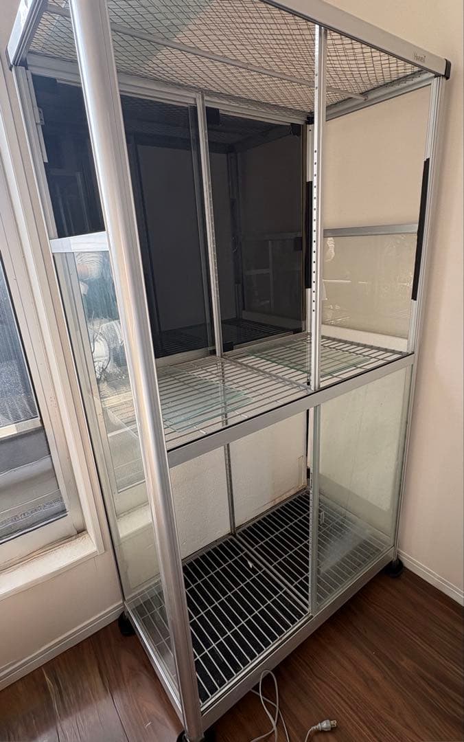 温室　飼育ケージ　ガーデニング　アルミニウム　ガラス製