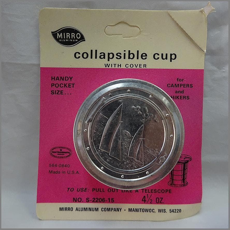 60’s MIRRO★折り畳みカップ ビンテージ ミロ デッドストック