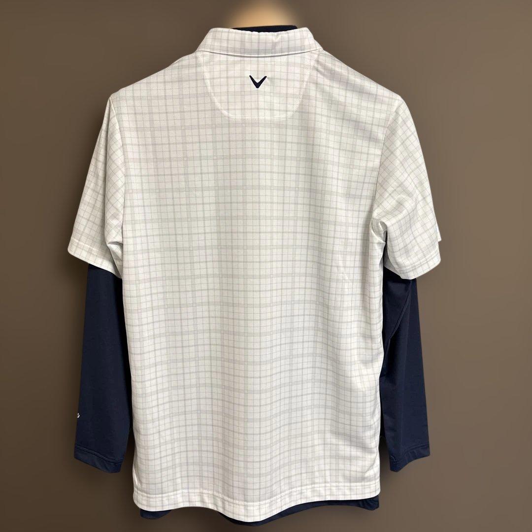 Callaway チェック柄ポロシャツ Lサイズ