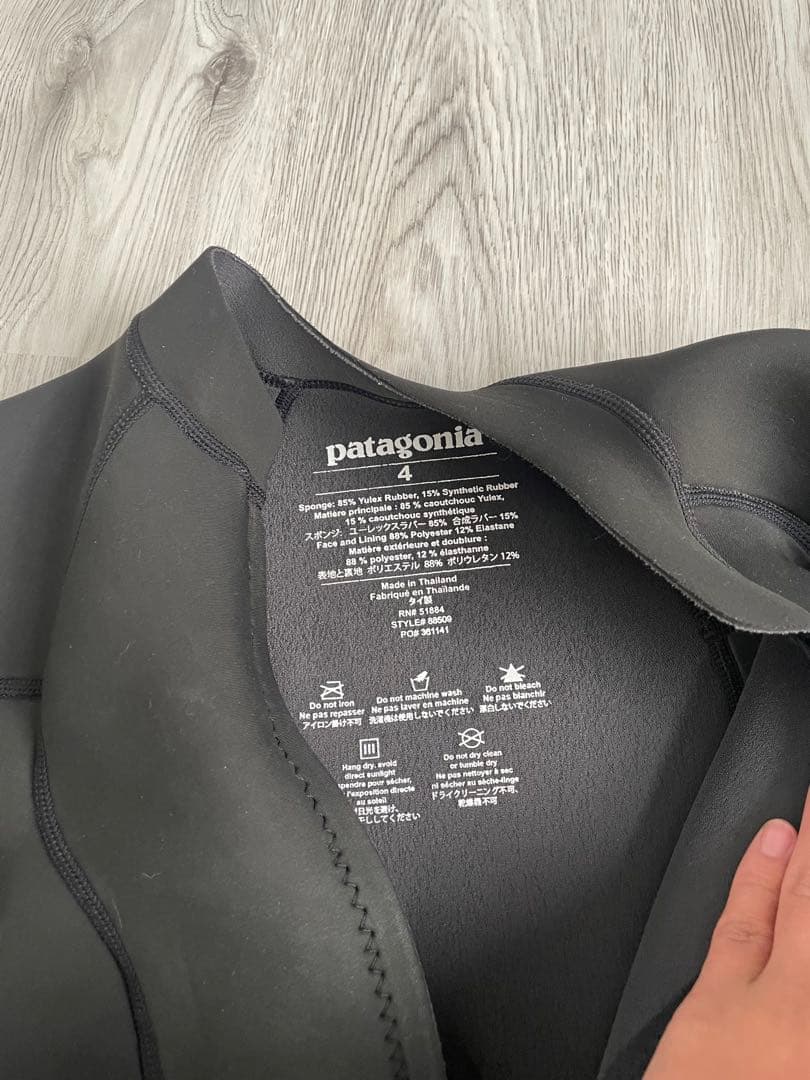 patagonia ロングスリーブスプリングウェットスーツ ブラック sサイズ