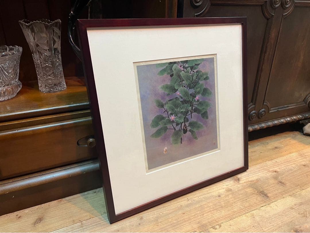 山口華楊 晨 アート 絵画 インテリア 額縁