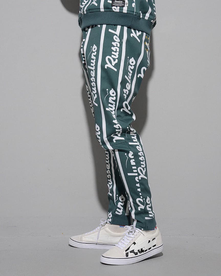 【size5】秋冬 定価35200円 ラッセルノ ボンディング ジョガーパンツ緑