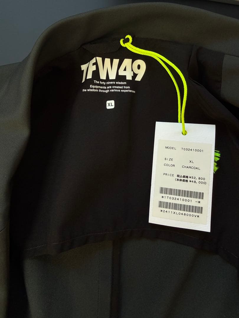 【新品】TFW49 ジャケットチャコール　サイズXL