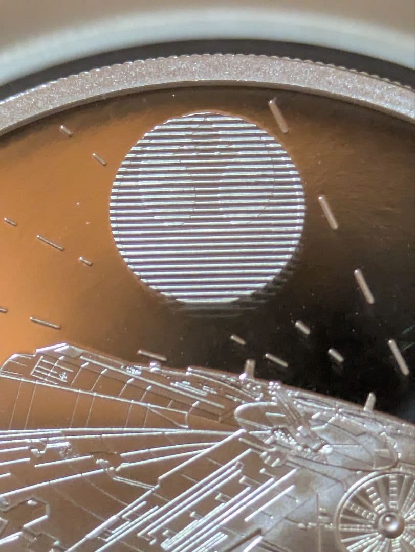 【コレクター必携】2024年スター・ウォーズ銀貨　最高鑑定ミレニアム・ファルコン