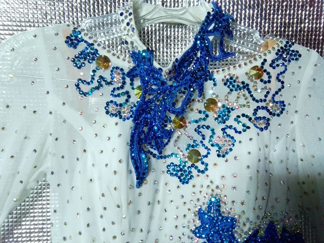 社交ダンス用ドレス 白樺ドレス Mサイズ 衣裳バック有り