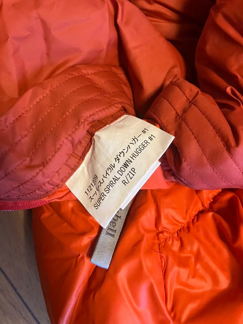 mont-bell オレンジ ダウンシュラフ 収納袋付き