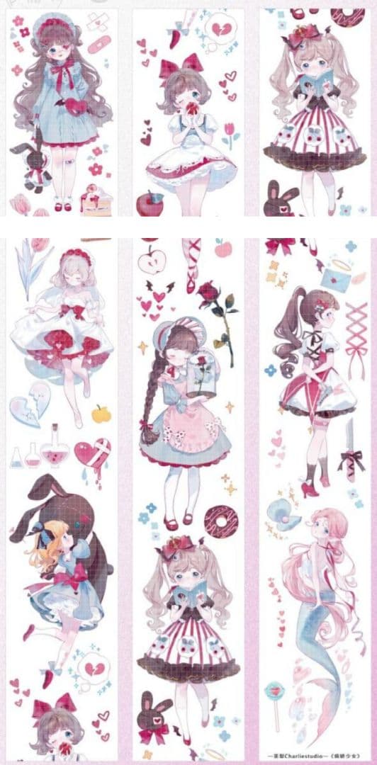 【中古】病嬌少女　海外人物装飾マステ