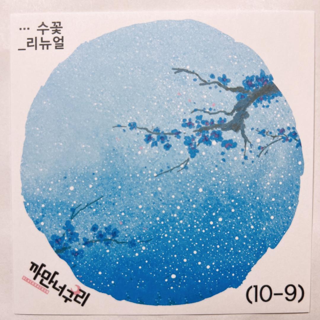 S211.装飾ステッカー　韓国作家　黒いたぬき　バラ売り〇