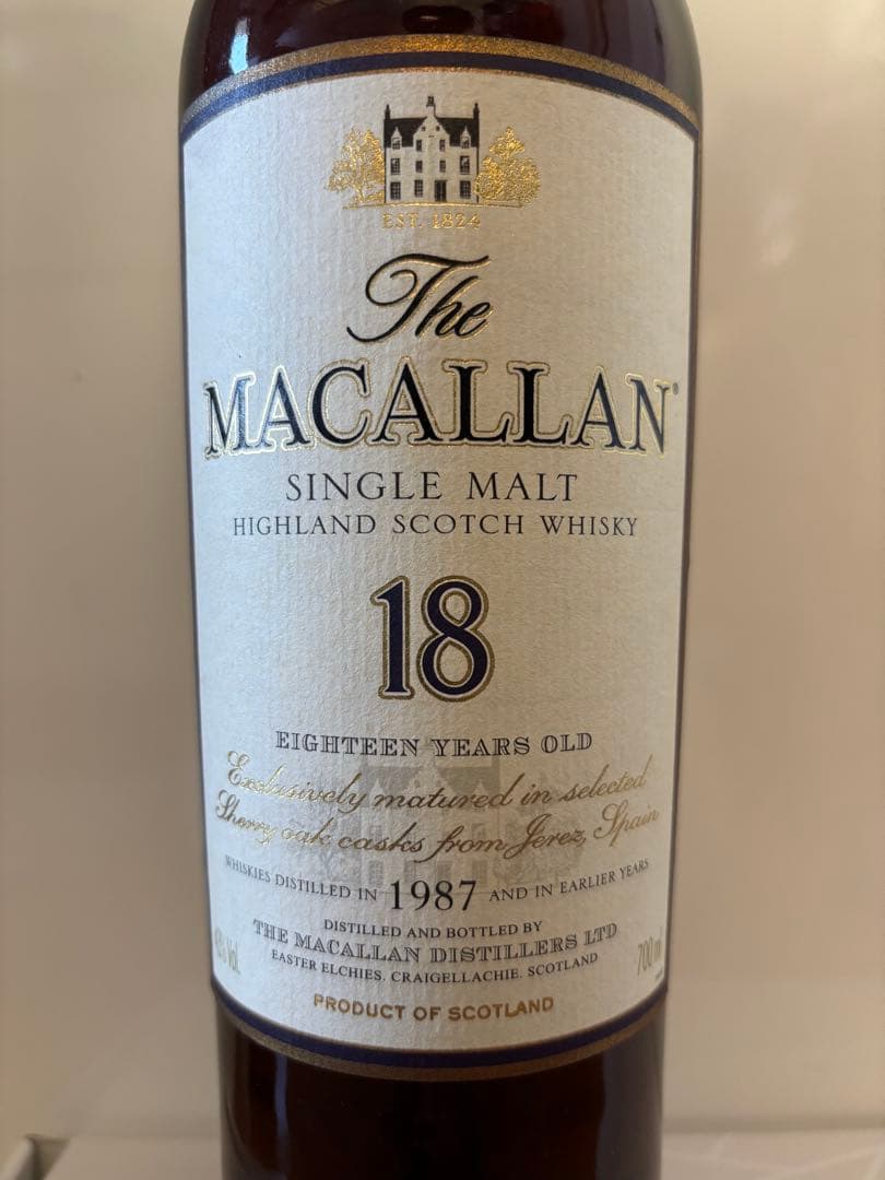 The Macallan 18年 シングルモルトウイスキー 1987年