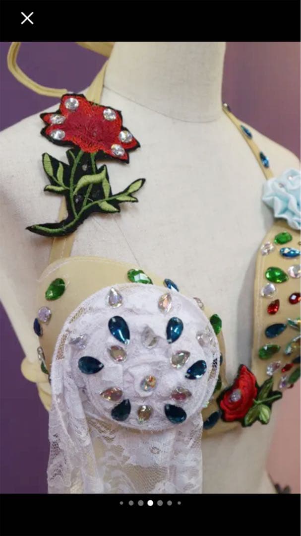 ベリーダンス衣装 オリエンタル ホワイトレース