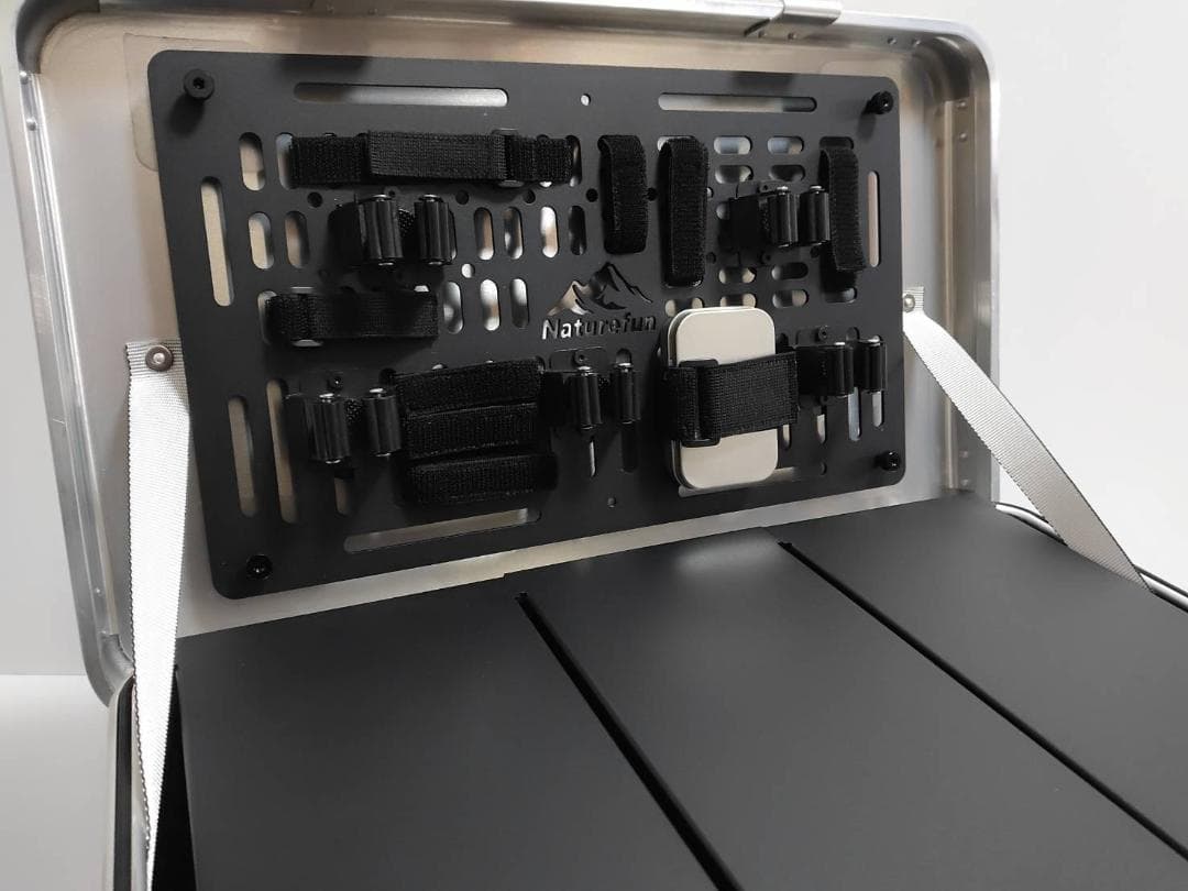 アルミコンテナ　30L　シルバー　上蓋カスタムパネル　フルカスタム