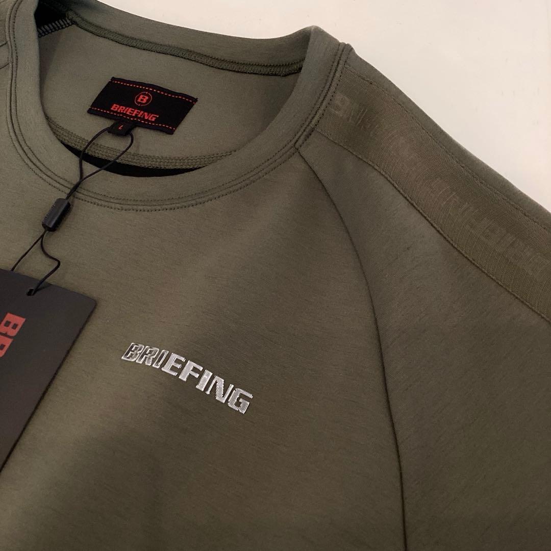 新品　BRIEFING MS WARM LOGO LINE CREWNECK L