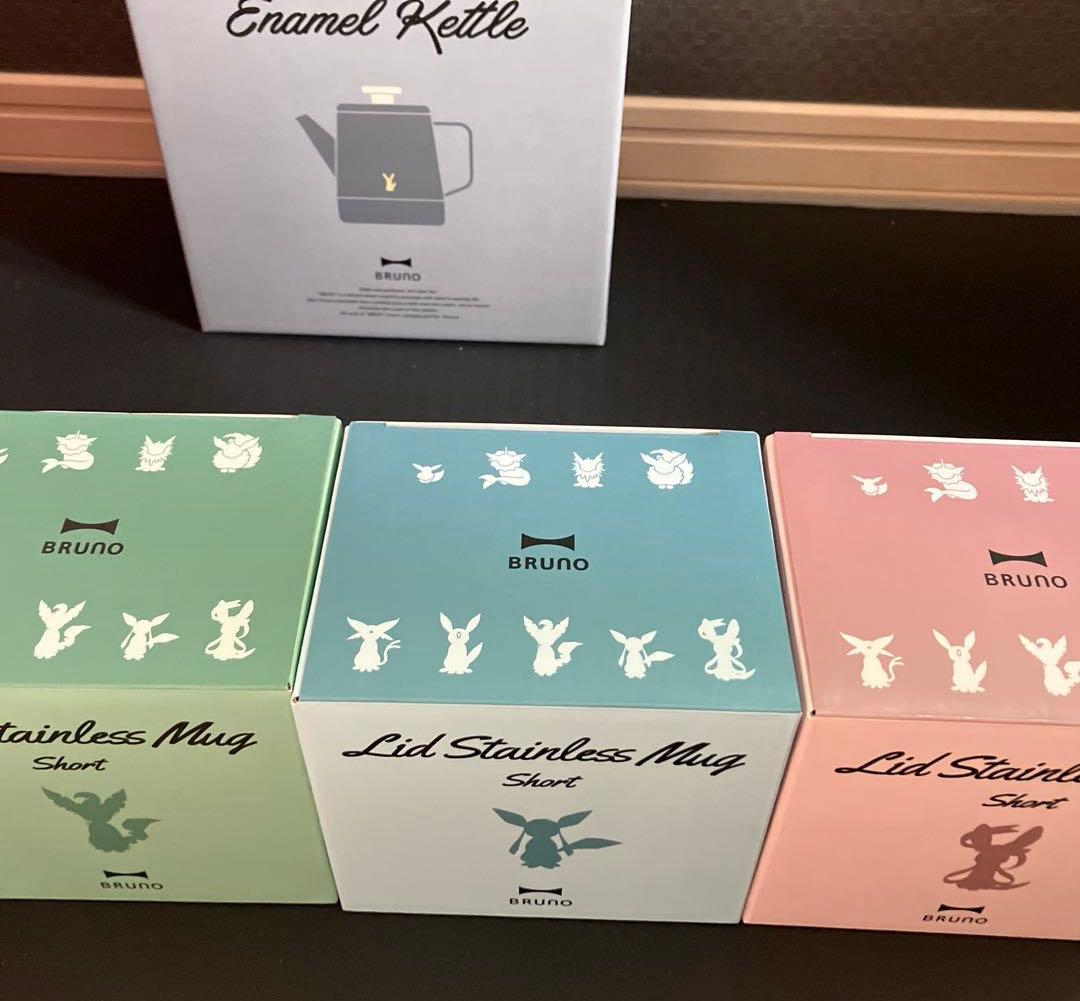 Bruno ポケモン イーブイフレンズケトルマグ４点セット