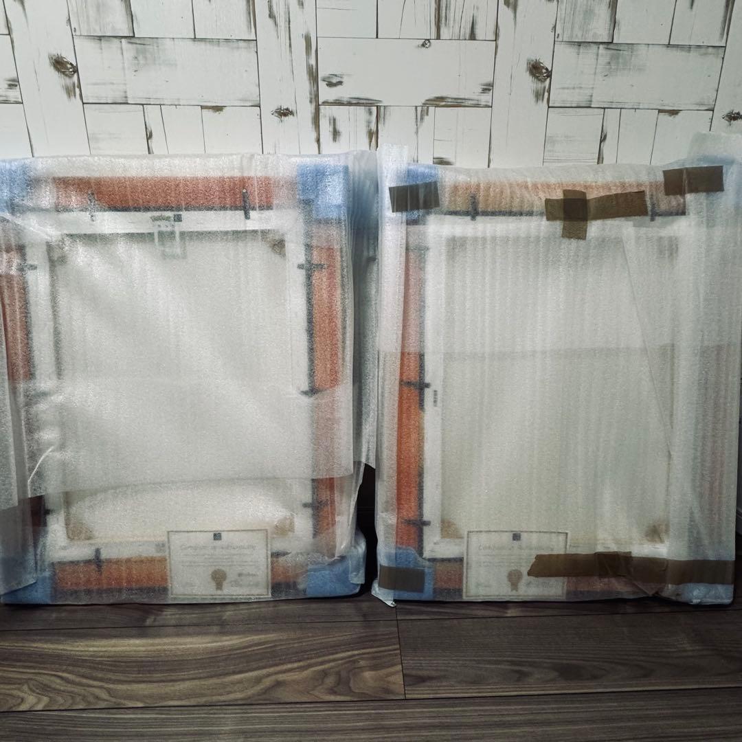 【新品未使用】ゴッホピカチュウ イーブイ Lサイズ セット キャンバス 金色木製