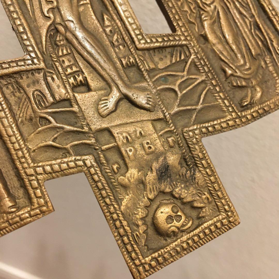 アンティーク　ブラス　真鍮　キリスト教　クリスチャン　オーナメント　オブジェ