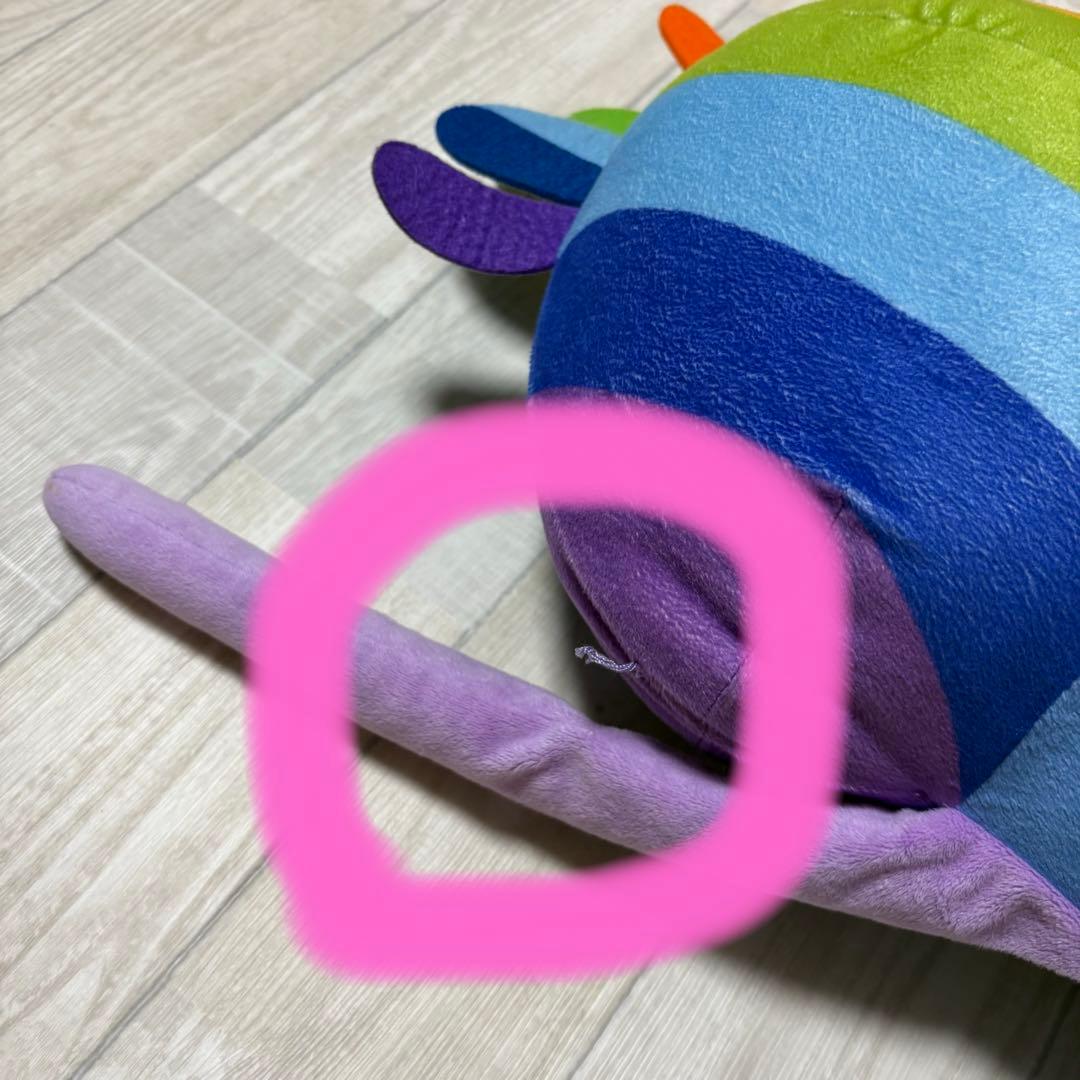 希少　レインボーなめこ 筒形クッション　おさわり探偵なめこ BIGFUNGHI