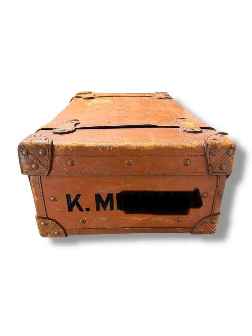 #明治〜大正 当時物 ヴィンテージ トランクケース 革製 旅行用スーツケース
