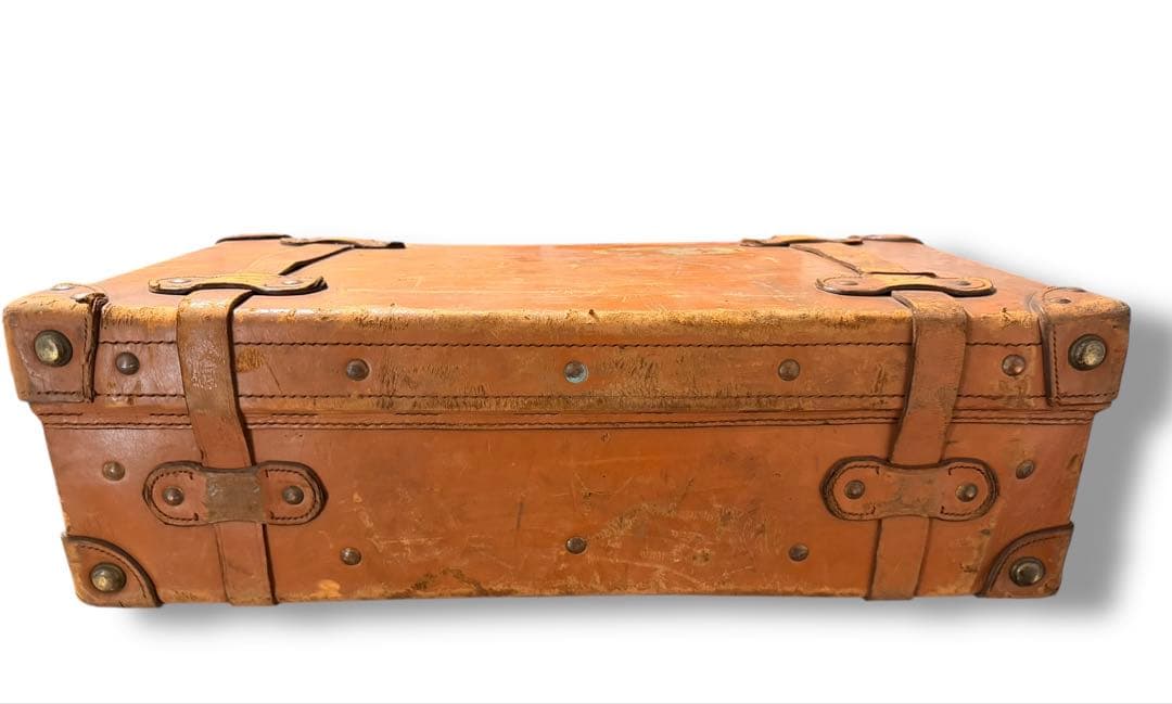 #明治〜大正 当時物 ヴィンテージ トランクケース 革製 旅行用スーツケース