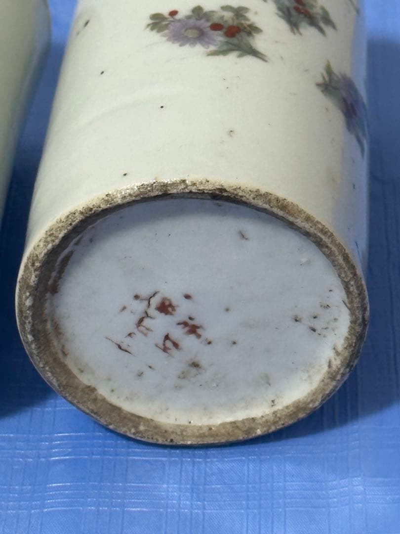 中国古美术 清時代筆筒 染付