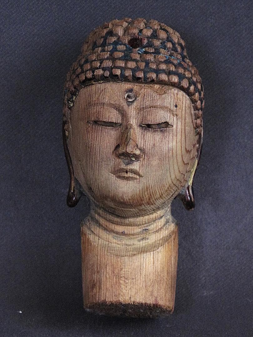 珍しい像!!『玉眼寄木造り 分解 阿弥陀如来像』総高30㎝ 像高26.5㎝