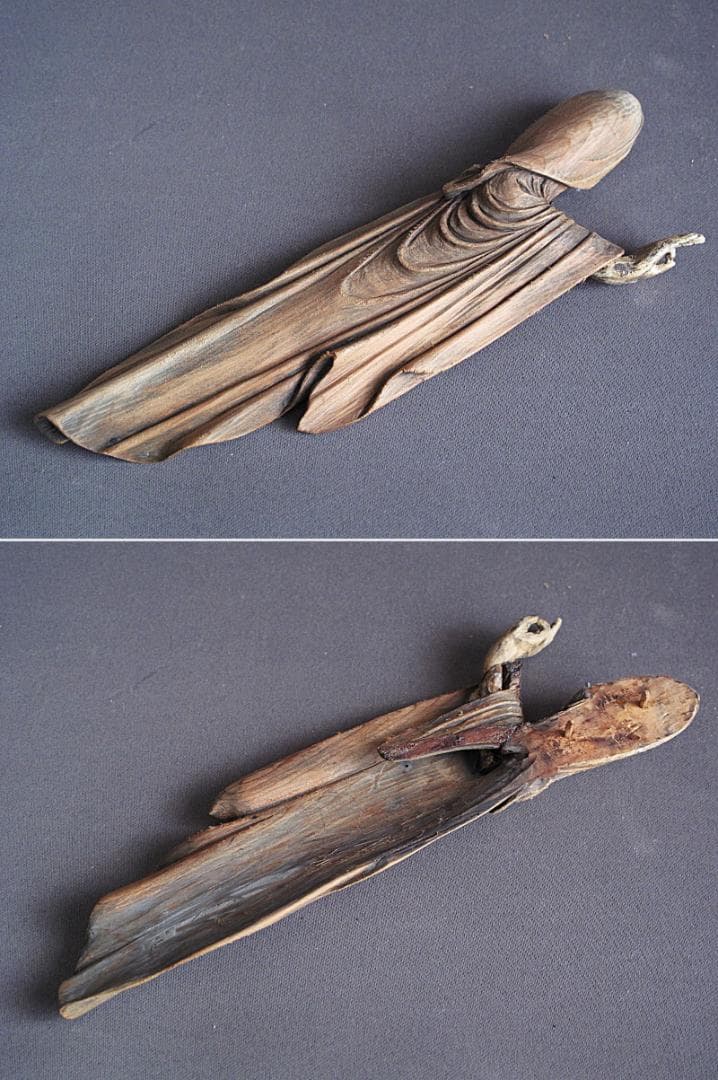 珍しい像!!『玉眼寄木造り 分解 阿弥陀如来像』総高30㎝ 像高26.5㎝