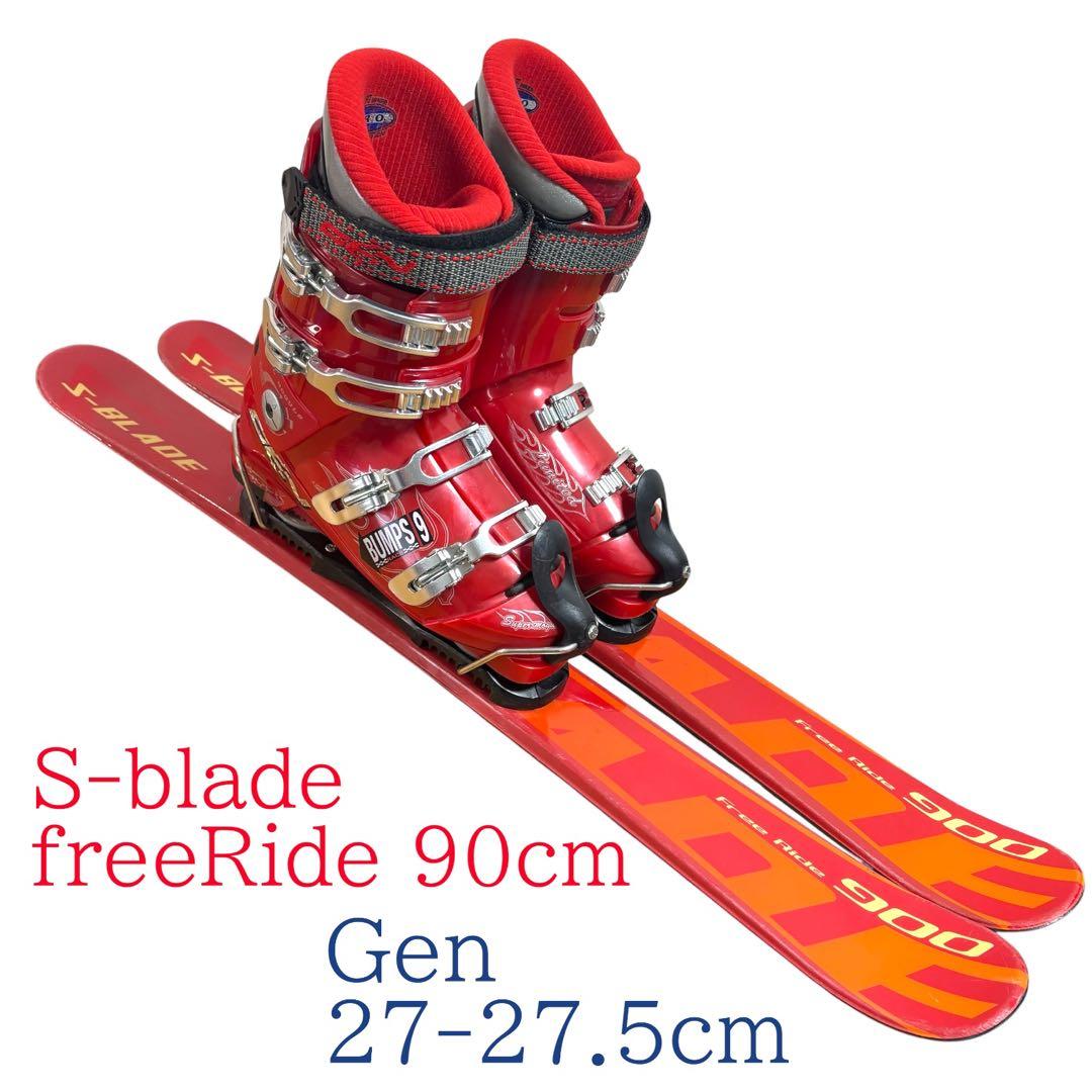 メンズ　ショートスキー　ファンスキーセット　Gen 27-27.5cm 赤