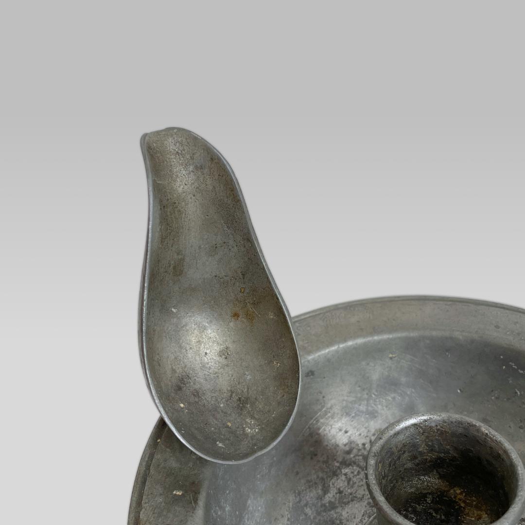 1910~20s【ユーロアンティーク】錫製 キャンドル チャンバースティック