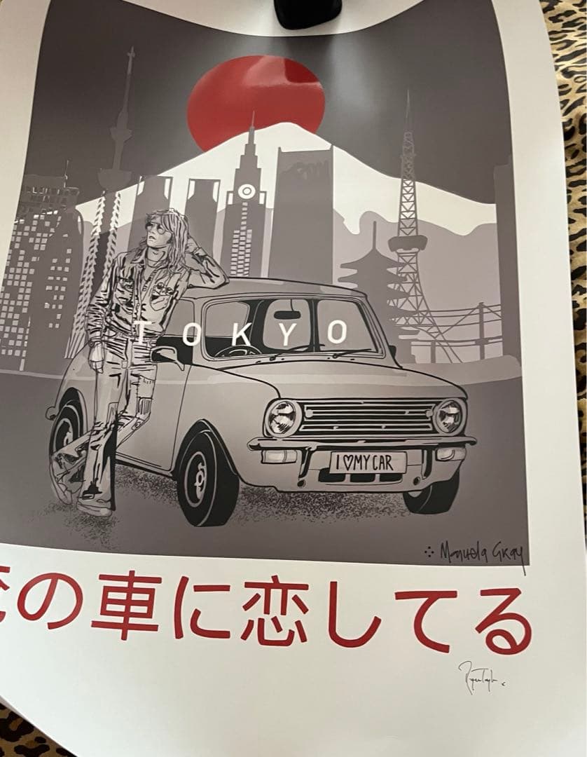 QUEEN 直筆サインポスター ロジャーテイラー 俺の車に恋してる 東京