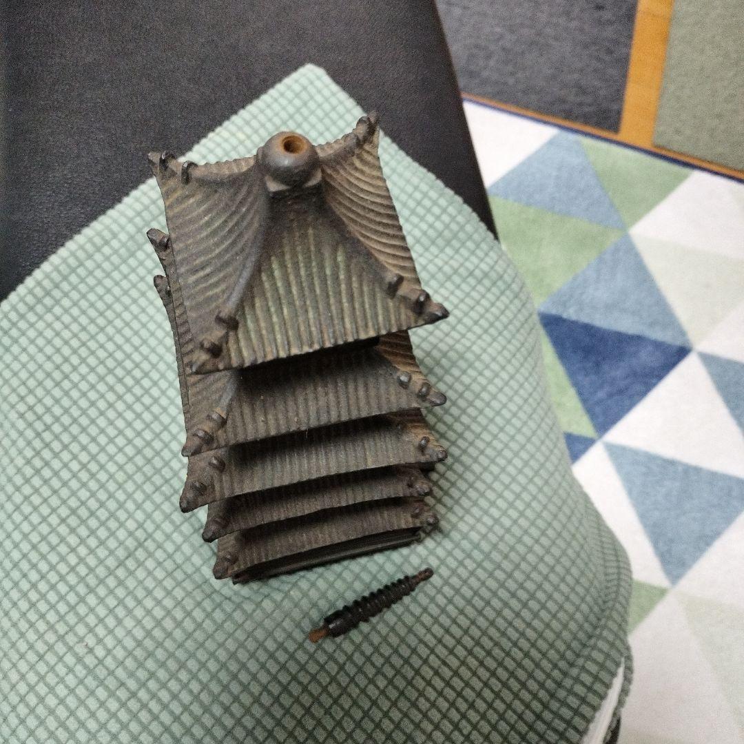 お宝?骨董 鋳鉄製 五重塔 約35cm作者不明