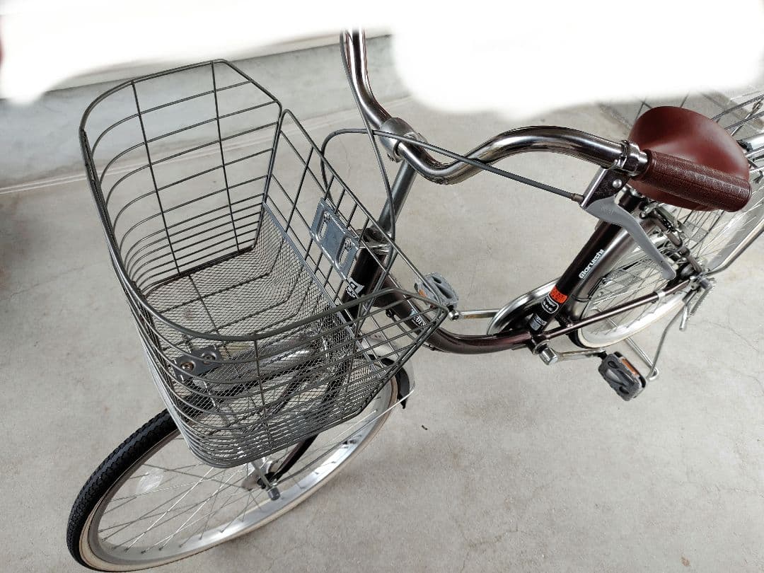 【たのメル便】マルイシ　自転車　シティサイクル 24インチ ブラウン　引取相談可