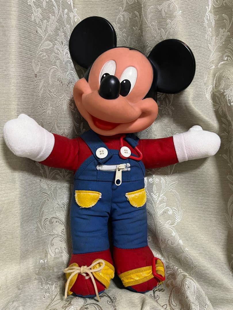 ヴィンテージ　レトロ　レアミッキーマウス ぬいぐるみ オーバーオール