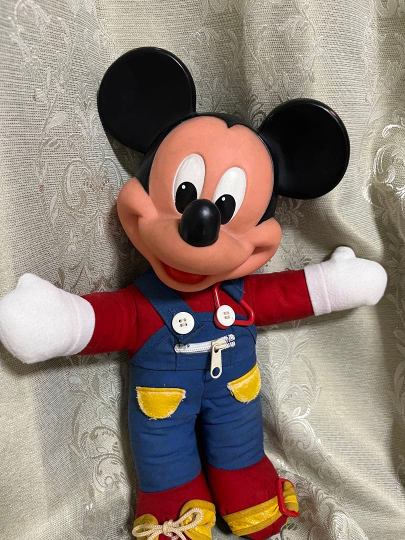 ヴィンテージ　レトロ　レアミッキーマウス ぬいぐるみ オーバーオール