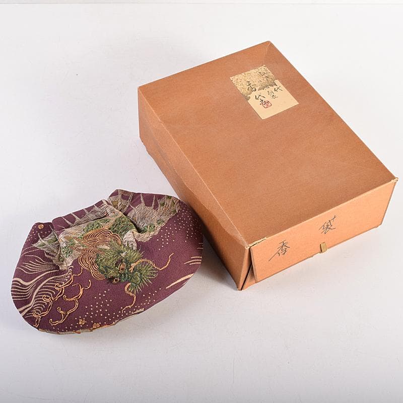 和装小物　江戸時代　小釉裂　龍花文　香袋　匂い袋　C　R8814