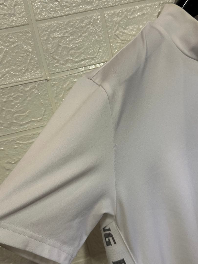 BRIEFING ブリーフィング ホワイト モックネックシャツ サイドロゴライン