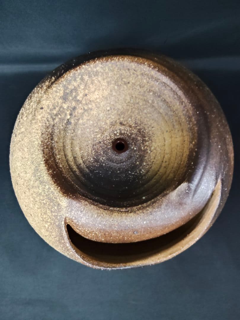 ​【動作確認済】信楽焼 陶器製つくばい 電動 水循環 室内用 水琴窟/蹲