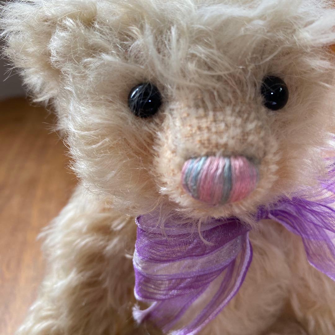 シュタイフ クラシック テディベア パープルリボン 20cm EAN001802